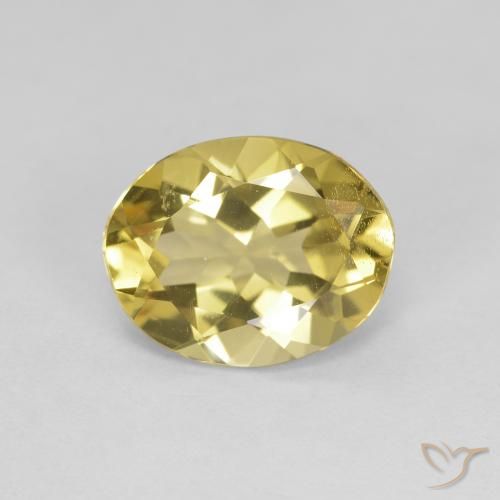 2.08ct Natürlicher hellgelb Goldener Beryll, Oval, VVS-VS