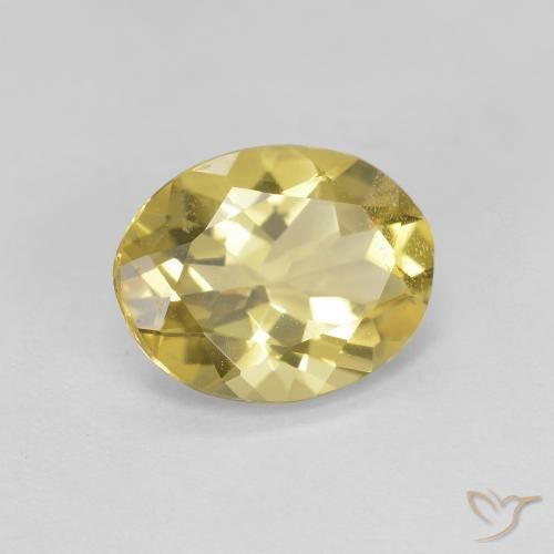 9,17 ctw natürlicher hellgelb Goldener Beryll, Oval, VVS-VS