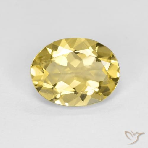 2.04ct Natürlicher Helles Gold-Gelb Goldener Beryll, Oval, VVS-VS