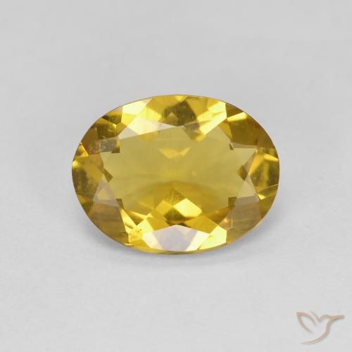 1,84 ctw natürlicher gelber Goldberyll, Oval Schliff, VS