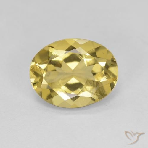 2.39ct Natürlicher hellgelb Goldener Beryll, Oval, VS