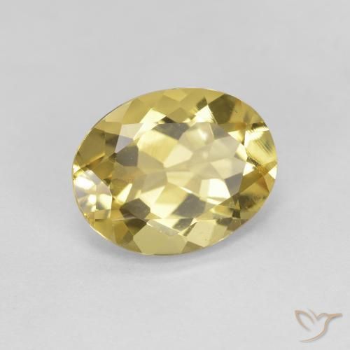 9,17 ctw natürlicher hellgelb Goldener Beryll, Oval, VS