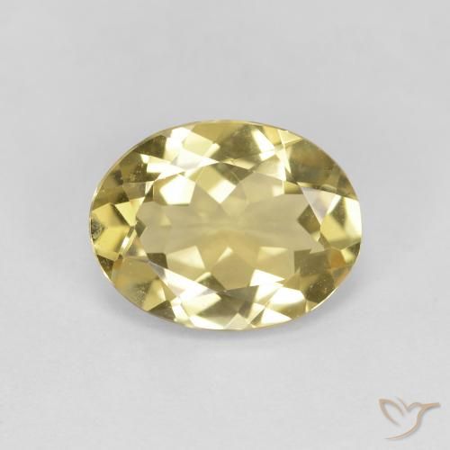 2.18ct Natürlicher Hell Gold Goldener Beryll, Oval, VS