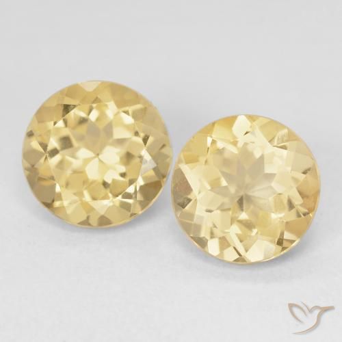 5,20 ct natürliche gelber Goldberyll-Edelsteine, Rundschliff, VS