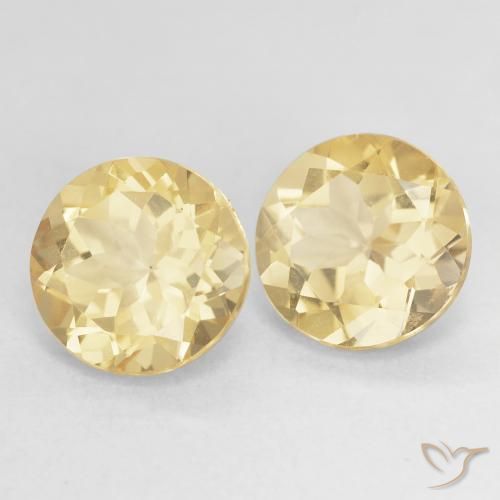 5,20 ct natürliche gelber Goldberyll-Edelsteine, Rundschliff, VS