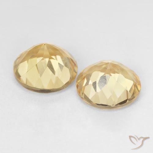 5,20 ct natürliche gelber Goldberyll-Edelsteine, Rundschliff, VS