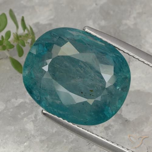 13.98ct Natürlicher Mittelblaues Grün Grandidierit, Oval, SI