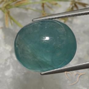 9,17 ctw natürlicher Mittel-Dunkelgrün Blau Grandidierit, Oval, Lichtdurchlässig