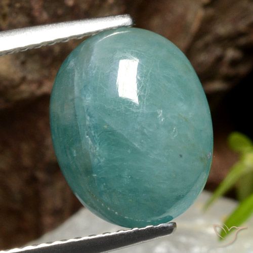 4.11ct Natürlicher Blau-grün Grandidierit, Oval, Lichtdurchlässig