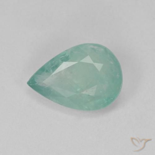 1.45ct Natürlicher hellblau-grün Grandidierit, Birnenform, VS-SI