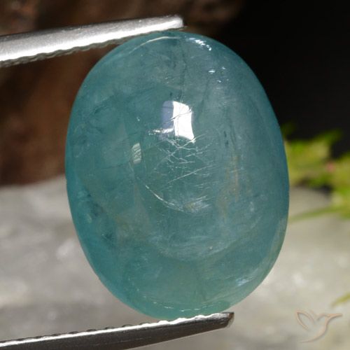 7.22ct Natürlicher Blau-grün Grandidierit, Oval, Lichtdurchlässig