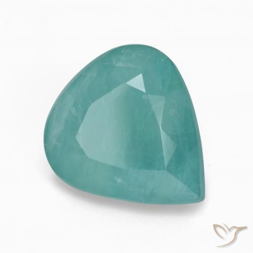 7.09ct Natürlicher tiefblau-grün Grandidierit, Birnenform, I1