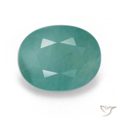 6.01ct Natürlicher Meeresschaum Grün Grandidierit, Oval, SI-I1