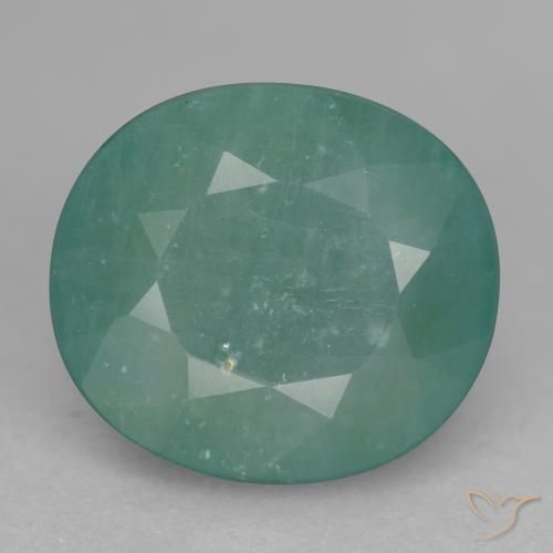 11.37ct Natürlicher hellgrün-blau Grandidierit, Oval, SI-I1