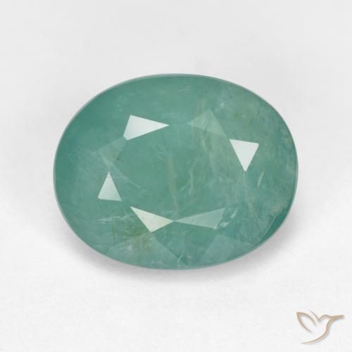 3.57ct Natürlicher Mittleres bläuliches Grün Grandidierit, Oval, VS-SI