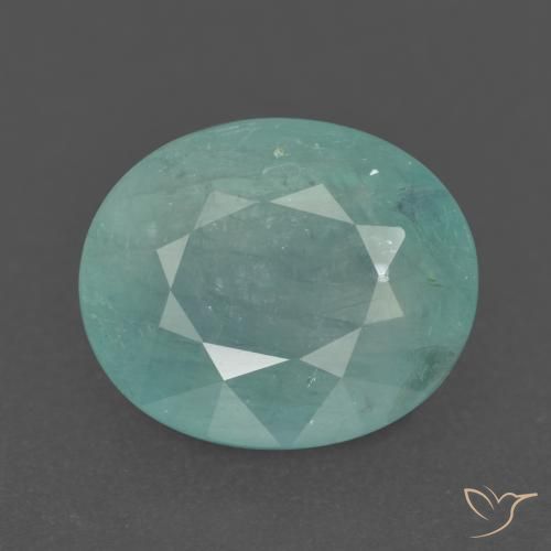 3.51ct Natürlicher hellbläulich-grün Grandidierit, Oval, VS-SI