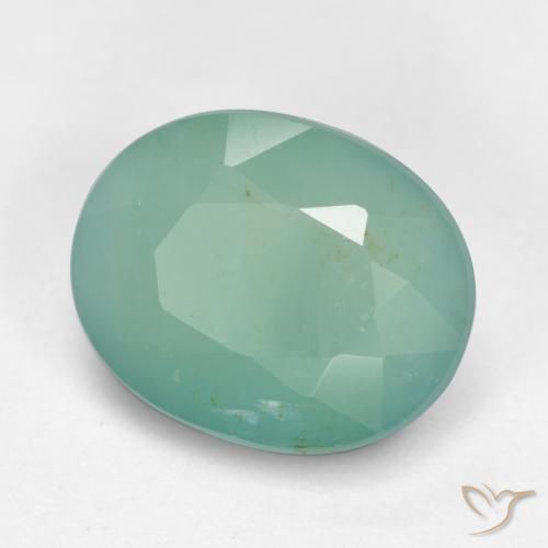 3.04ct Natürlicher Mittleres bläuliches Grün Grandidierit, Oval, SI