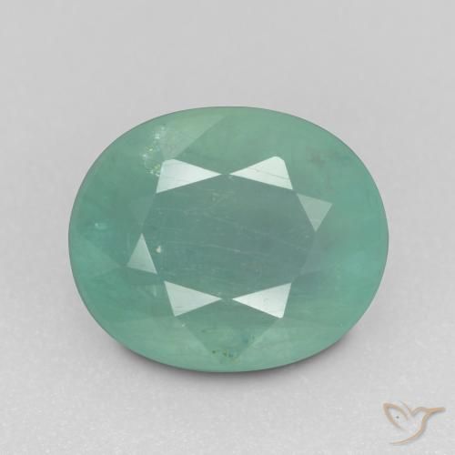 1.64ct Natürlicher Blau-grün Grandidierit, Oval, SI