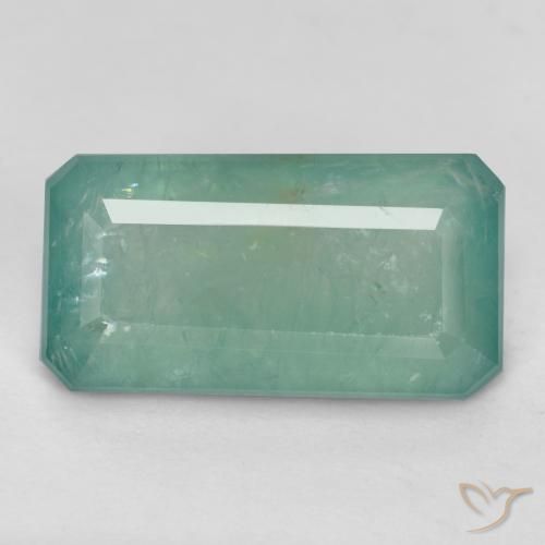 3.05ct Natürlicher Mittleres bläuliches Grün Grandidierit, Smaragdschliff, SI
