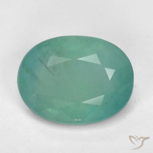 2.58ct Natürlicher Mittleres bläuliches Grün Grandidierit, Oval, SI