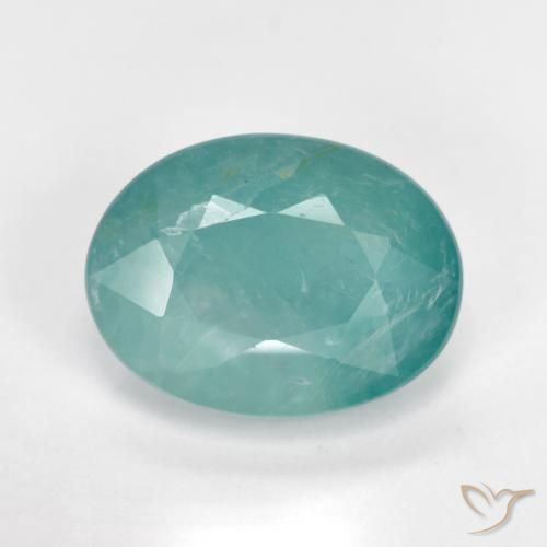 3.37ct Natürlicher grün-blau Grandidierit, Oval, SI-I1