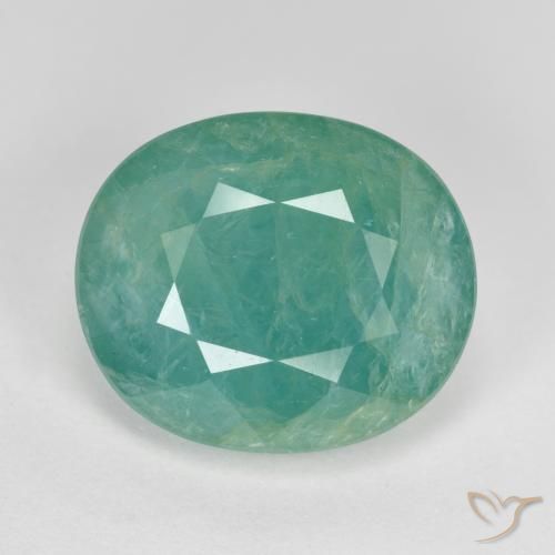 6.31ct Natürlicher Mittleres bläuliches Grün Grandidierit, Oval, SI-I1