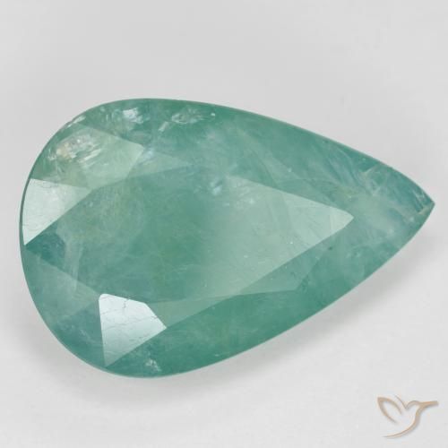 9.80ct Natürlicher Blasses Blaugrün Grandidierit, Birnenform, SI-I1