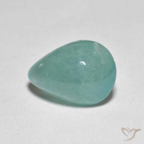 2.86ct Natürlicher Mittelgrün Blau Grandidierit, Birnenform, Lichtdurchlässig