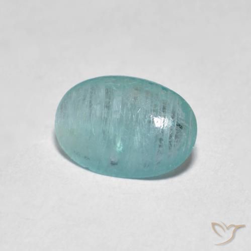 9,17 ctw natürlicher Mittelblaues Grün Grandidierit, Oval, Transparent