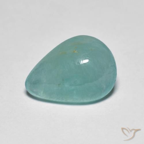 2.85ct Natürlicher Blasses Blaugrün Grandidierit, Birnenform, Lichtdurchlässig