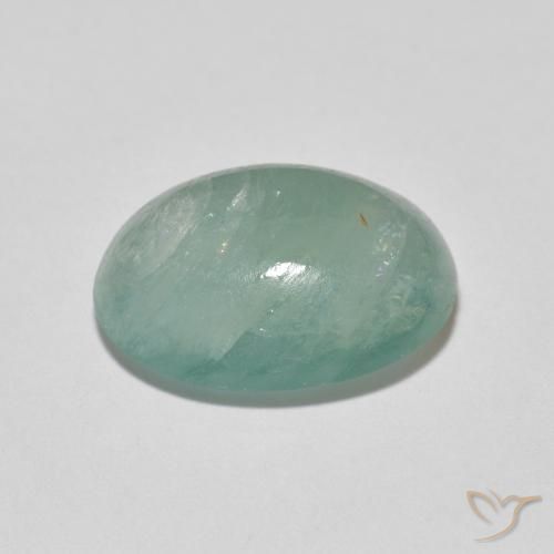 9,17 ctw natürlicher Blasses grünliches Blau Grandidierit, Oval, Lichtdurchlässig