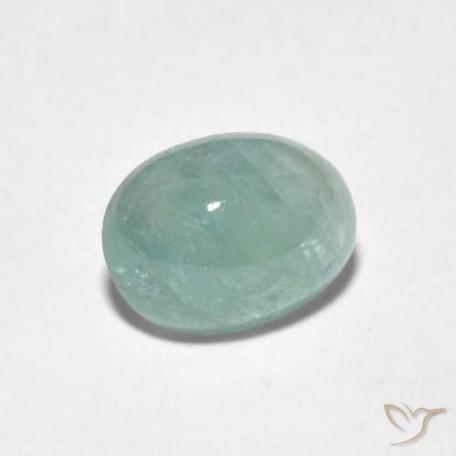9,17 ctw natürlicher Blasses grünliches Blau Grandidierit, Oval, Lichtdurchlässig