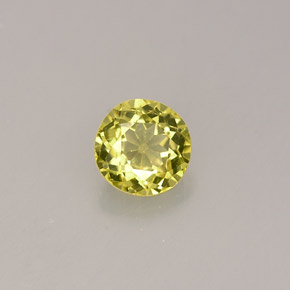 0,59 ctw natürlicher gelber Grossular-Granat, Rundschliff, VS-SI