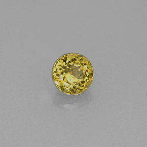 0,63 ctw natürlicher gelber Grossular-Granat, Rundschliff, VVS-VS