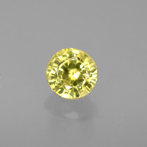 0,60 ctw natürlicher gelber Grossular-Granat, Rundschliff, VS