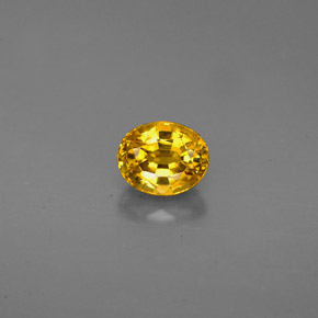 0,73 ctw natürlicher gelber Grossular-Granat, Oval Schliff, VVS-VS