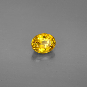 0,73 ctw natürlicher gelber Grossular-Granat, Oval Schliff, VVS-VS