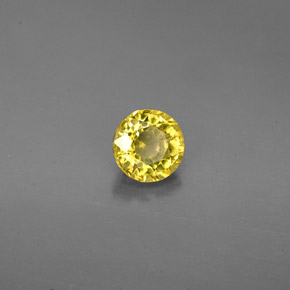0,61 ctw natürlicher gelber Grossular-Granat, Rundschliff, VS