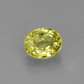 0,53 ctw natürlicher gelber Grossular-Granat, Oval Schliff, VS