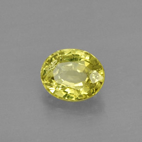 0,53 ctw natürlicher gelber Grossular-Granat, Oval Schliff, VS