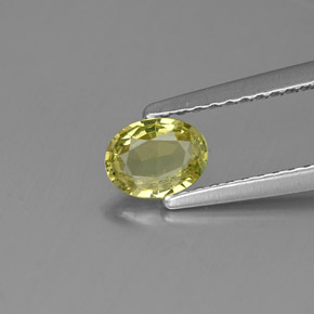 0,45 ctw natürlicher grüner Grossular-Granat, Oval Schliff, VVS-VS