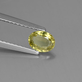 0,45 ctw natürlicher grüner Grossular-Granat, Oval Schliff, VVS-VS