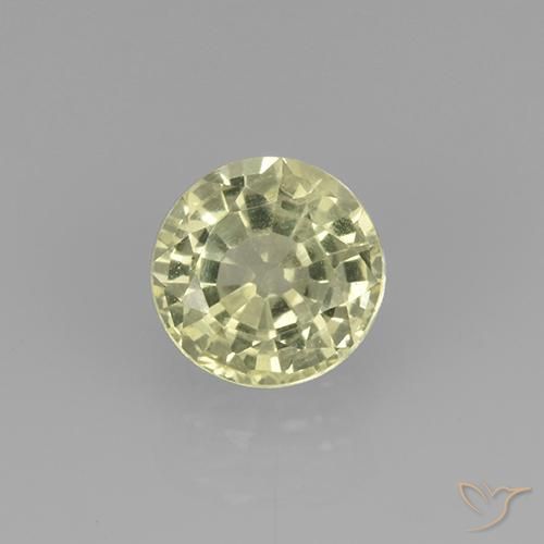 0.73ct Natürlicher hellgelb Grossularit-Granat, Runden, VVS-VS