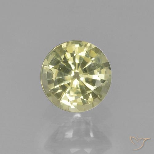 0.60ct Natürlicher hellgelb Grossularit-Granat, Runden, VVS