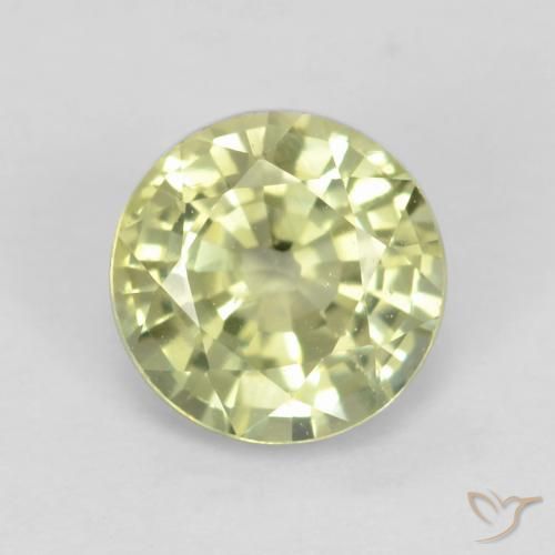 0.66ct Natürlicher hellgelb Grossularit-Granat, Runden, VVS-VS