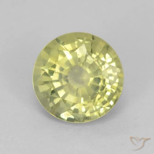 0.65ct Natürlicher Mittelhelles Gelb Grossularit-Granat, Runden, VVS-VS