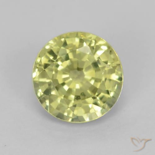 0.65ct Natürlicher Mittelgelb Grossularit-Granat, Runden, VVS-VS