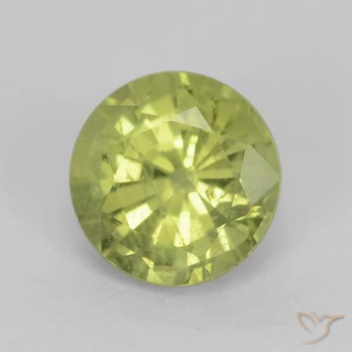 0.67ct Natürlicher Helles Zitronengelb Grossularit-Granat, Runden, VS