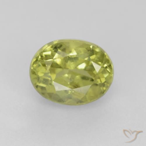0.66ct Natürlicher hellgrünlich-gelb Grossularit-Granat, Oval, VS