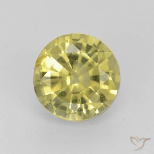 0.60ct Natürlicher Mittelhelles Gelb Grossularit-Granat, Runden, VS